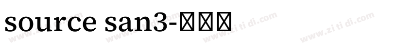 source san3字体转换